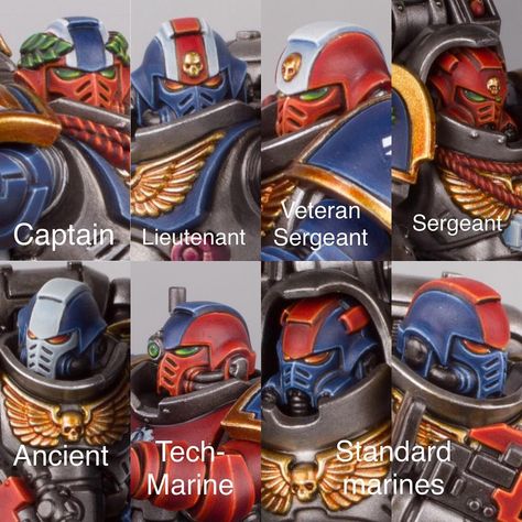 Paul Norton (@ajuntapaulpal) Instagram. Iron ravens helmet ranks. Space Marine Ranks, Salamanders 40k Paint, Iron Ravens 40k, Warhammer 40k Ultramarines Miniatures, Warhammer 40k Miniatures Marines, Ultramarines 40k Miniatures, Space Marines 40k Miniatures, Primaris Ultramarines, Spacemarines 40k