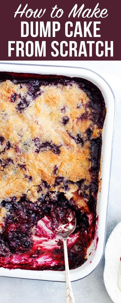 Canned Pie Filling, Blueberry Dump Cake, Blueberry Dump Cakes, Peach Dump Cake, Diy Easy Recipes, Best New Recipes, Cake From Scratch, Dump Cakes, Cake Easy