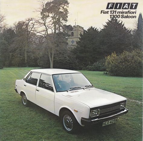 Fiat 131 Mirafiori 1300 Saloon, 6 page square brochure, UK, 11/1975 Fiat 131 Mirafiori, Fiat 131, Square Brochures, Car Brochure, Italian Cars, Car Culture, Old Cars, Cars For Sale, Suv Car