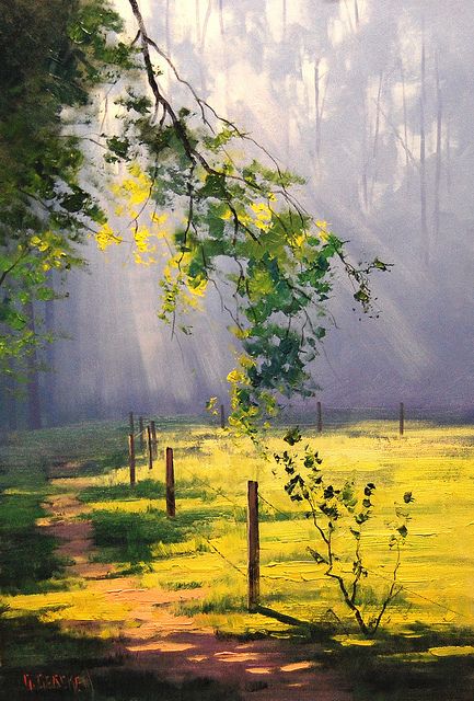 sunlight painting | Original Oil Painting from my Rural Seri… | Flickr Beautiful Oil Paintings, Impressionist Landscape, 수채화 그림, Beginner Painting, Watercolor Landscape, Art Paint, Drawing People, Acrylic Art, Oil Paintings