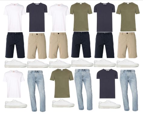 A spring/summer capsule wardrobe for men – Nikki McMullen Mens Summer Capsule Wardrobe 2023, Minimalist Wardrobe Men Summer, Men Summer Capsule, Mens Capsule Wardrobe Summer Travel, Summer Wardrobe Men, Men’s Capsule Wardrobe Summer, Summer Capsule Wardrobe Men, Men Capsule Wardrobe Summer, Men Holiday Outfit Summer