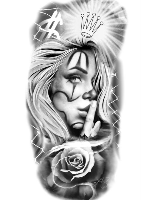 Chola Girl Tattoo, Chicano Girl Tattoo Design, Chicano Girl Tattoo, Girl Tattoo Design, Hand Palm Tattoos, Leg Sleeve Tattoos, Leg Tattoo Ideas, Chicano Tattoos Sleeve, Catrina Tattoo