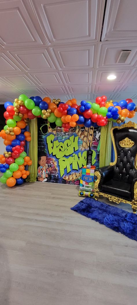 Fresh Prince Of Belair Party Theme, Fresh Prince Party Decorations, Fresh One Birthday Party Ideas, Fresh Prince One Birthday Party, Fresh Prince Of Bel Air Birthday Party, Fresh Prince Theme Party, Fresh Prince First Birthday Party, Fresh One Birthday Party, Fresh Prince Birthday Party Decorations