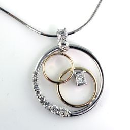 Custom Engagement Rings, Earrings & Bracelets | Scott's Custom Repurposed Wedding Rings Into Necklace, Wedding Ring Necklaces Ideas, Remodelled Jewellery, Reworked Jewelry, Ring Redesign, Memorable Jewelry, Engagement Ring Necklace, Mother Daughter Jewelry, Pendant Necklace Simple