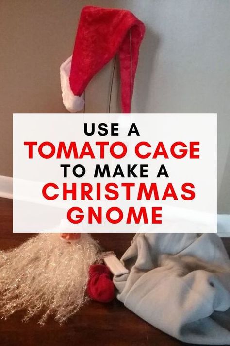 Diy Christmas Gnomes, Tomato Cage Crafts, Diy Christmas Decorations For Home, Christmas Crafts To Make, Gnomes Diy, Socks Christmas, Tomato Cages, Diy Gnomes, Gnomes Crafts