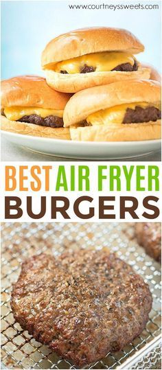 air fryer burgers recipe - air fryer recipes #burgers #burger #recipes #hamburger #hamburgerrecipes #burgerrecipies #twincities #barfood #pubfood Air Fryer Burgers, Air Fryer Recipes Potatoes, Air Fryer Baked Potato, Air Fried Food, Air Fryer Oven Recipes, Air Fry Recipes, Best Air Fryers, Air Fryer Recipes Chicken, Air Fryer Dinner Recipes