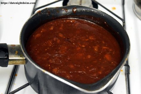 Bacon Bourbon BBQ Sauce - Date Night Doins BBQ For Two Maple Bourbon Bbq Sauce Recipe, Bourbon Whiskey Bbq Sauce, Bacon Bourbon Bbq Sauce, Bacon Bourbon Whiskey Bbq Sauce, Bourbon Barbecue Sauce Recipe, Bourbon Bbq Sauce Recipe, Peach Bourbon Bbq Sauce, Bourbon Bbq Sauce, Bacon Bbq Sauce