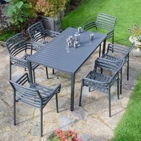 All Outdoor Living & Garden | Dunelm | Page 13 Set Dining Table, Coffee Table Design Modern, Dining Furniture Sets, Garden Dining Set, Stackable Chairs, Garden Wall Art, Garden Furniture Sets, Outdoor Dining Furniture, Coffee Table Design