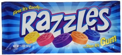 Original Razzles Gum Candies 24 pk. Razzles Candy, Office Candy Jar, Chewing Gum Benefits, Chewing Gum Brands, Office Candy, Dubble Bubble, Sugar Free Gum, Retro Candy, Jolly Rancher