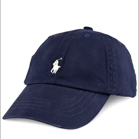 -Brand New With Tags -100% Cotton, Eyelet Vents, Adjustable Strap, Logo Embroidered -Navy Blue, With Pony Logo White. One Size Ralph Lauren Cap, Ralph Lauren Hats, Polo Hat, Ralph Lauren Baseball Cap, Jeweled Bag, Navy Hats, Spring Fits, Christmas Mom, Church Decor