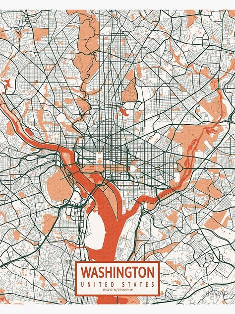 "Washington DC City Map of the USA - Bohemian" Poster by deMAP | Redbubble Bohemian Poster, Dc Map, Dc City, Cartography Art, Map Of The Usa, Washington Dc City, Washington Dc Art, Washington Dc Map, Washington Map