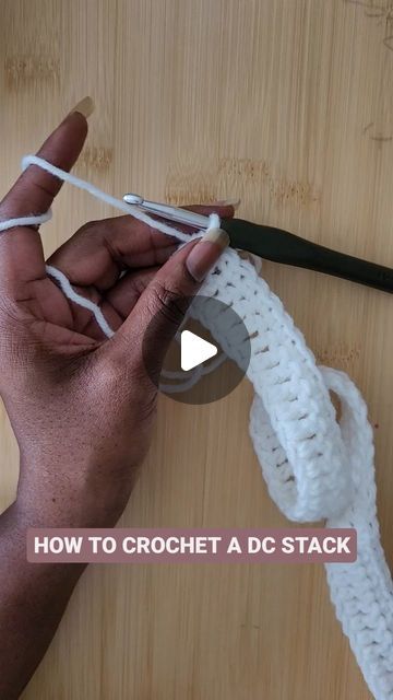 KamTai Handmade Crochet on Instagram: "How to make a dc stack. You can also do this for a triple  crochet. Look at my post to see what it looks like after a few rows. #dcstack #triple crochet stack #crochetwithcrystal" Triple Crochet, March 7, Crochet For Beginners, Look At Me, Handmade Crochet, Look At, Crochet, On Instagram, Instagram