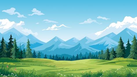 Mountain Forest Illustration, Meadow Illustration, Grass Png, Forest Meadow, Grass Background, Chalkboard Ideas, Forest Illustration, Background Ideas, Green Forest