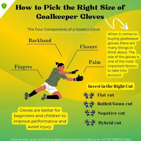 The size of the goalkeeper's gloves is one of the most important factors to consider when buying a goalkeeper's glove. Learn more here. Football Goalkeeper, Goalie Gloves, Goalkeeper Gloves, Soccer Tips, Things To Think About, Gloves, Things To Come, Football, American Football