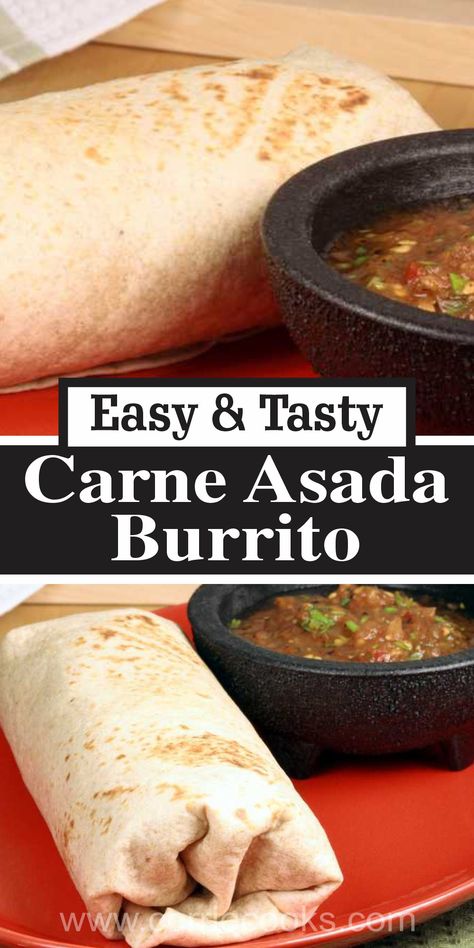 Carne Asada burritos are a delicious and filling Mexican dish that are perfect for any occasion. The dish consists of a large flour tortilla filled with juicy and flavorful grilled steak, rice, beans, cheese, and other toppings. Steak Fajita Burrito Recipe, Carne Asada Burrito Recipe, Fajita Burrito Recipe, Asada Burritos, Steak Burrito Recipe, Steak Burritos, Carne Asada Burrito, Steak Burrito, Mexican Steak