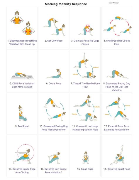 Morning Yoga Sequence, Wild Thing Yoga Sequence, Yoga Therapy Sequence, Yoga Mobility Flow, Mobility Yoga Sequence, Warm Up Yoga Sequence, Morning Flow Yoga, Sunrise Yoga Sequence, Morning Mobility Stretches