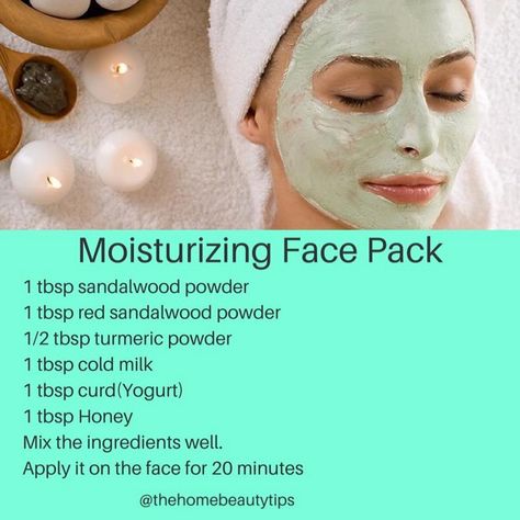 Moisturizing Face Pack @thehomebeautytips 1 tbsp sandalwood powder 1 tbsp red sandalwood powder 1/2 tbsp turmeric powder 1 tbsp cold milk 1 tbsp curd(Yogurt) 1 tbsp Honey Mix the ingredients well. Apply it on the face for 20 minutes. #beauty #skincare #hair #haircare #love #like #instagood #workout #bodybuilding #beautybloggers #tips #diy #coconutoil #hairstyles #skin #lipgloss #lipcare #beautiful #beauty #fitnessmotivation #fitness #fitnessgirl #bodybuilding #workout #instagood #love #homebeaut Ayesha Khan, Sandalwood Powder, Eyebrow Growth Serum, Red Sandalwood, Face Care Tips, Natural Skin Care Remedies, Beauty Boost, Eyebrow Growth, Moisturizing Face