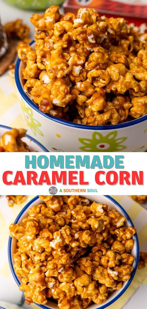 Easy Homemade Caramel Corn Carmel Corn Recipe, Easy Homemade Caramel, Homemade Caramel Popcorn, Homemade Caramel Corn, Popcorn Recipes Easy, Crunchy Caramel, Caramel Corn Recipes, Popcorn Recipes Caramel, Pistachio Pudding