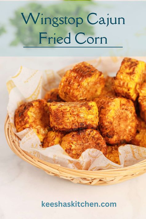 Dive into a flavor adventure with this homemade version of Wingstop's Cajun Fried Corn! This delightful recipe elevates your corn to a whole new level, making it an ideal companion to your favorite main dish or a standout at any gathering. Copycat Wing Stop Corn, Cajun Corn Wingstop, Cajun Fried Corn On The Cob, Wingstop Fried Corn, Wing Stop Corn Recipe Air Fryer, Wingstop Cajun Fried Corn Recipe, Wing Stop Cajun Corn Recipe, Copycat Wingstop Cajun Fried Corn, Wingstop Corn Recipe