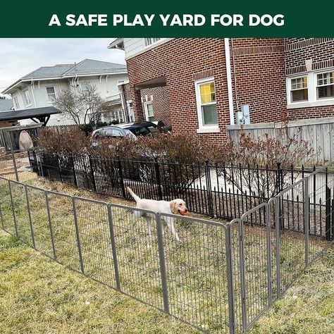 Amazon.com : FXW Aster Dog Playpen Outdoor,8/16 Panels Dog Fences for The Yard,24"/32"/40" Height Metal Dog Pens Outdoor Pet Fence with Doors for Large/Medium/Small Dogs : Pet Supplies Cheap Fence Ideas For Dogs, Camping Fence For Dogs, Temporary Fencing For Dogs, Diy Camping Dog Fence, Rv Dog Fence, Temporary Fence For Dogs, Dog Pen Outdoor, Retractable Fence, Rv Dog Fence Walmart