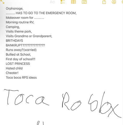 Toca boca RP Toca World Rp Ideas, Toca Rp Ideas List, Toca Rp Idea, Toca Boca Car Idea, Toca Boca Rp Ideas List, Car Toca Boca Ideas, Toca Boca Rp Ideas, Rp Names Ideas, Rp Names