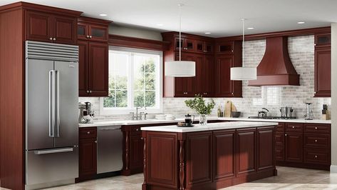 Kitchens with cherry cabinets