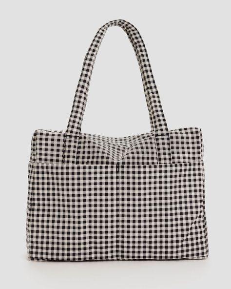 Cloud Carry-on : Black & White Gingham - Baggu 2024 Wishlist, Cloud Bag, Scrap Material, Topo Designs, Bad To The Bone, Clarks Originals, Zip Pouch, Carry On Bag, Gingham