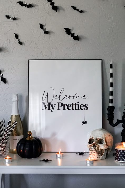 Spooky Housewarming Party, Drink Up Witches Party, Bachelorette Party Spooky, She Found Her Boo Party, Bougie Halloween Party, Boos And Booze Party Decorations, Ghouls Night Party, Spooky Bachelorette Party Decor, This Witch Is Getting Hitched Party