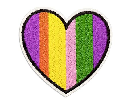 Embroidered Patch Diy, Embroidered Rainbow, Heart Patch, Pink Fox, Heart Patches, Diy Patches, Iron On Applique, Craft Bags, Boho Diy