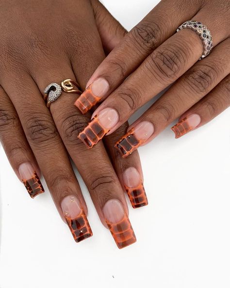 Bougie Nails, Brown Nail Art, Nail Appointment, Brown Nails Design, Square Nail Designs, Beauty Nails Design, Drip Nails, Baddie Nails, Long Acrylic Nails Coffin