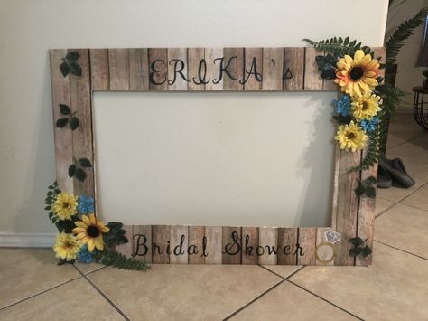 Sunflower Things, Shower Frame, Yellow And Turquoise, 21st Birthday Decorations, Photo Booth Frame, 50th Birthday Party, Grad Party, Grad Parties, 2nd Birthday Parties