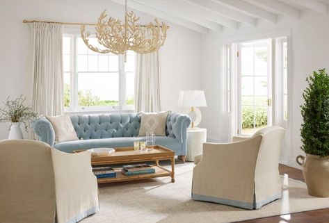 Tour a Warm & Inviting Establish Design Home & Link Love - Establish Design, Paris Chic, Serena And Lily, Inviting Home, Chesterfield Sofa, Serena & Lily, A Living Room, My New Room, Living Design