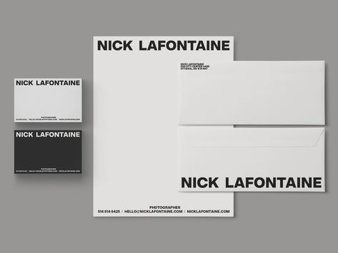 Nick Lafontaine - Stationery by Philippe Gauthier on Dribbble Corporate Stationery, Directory Design, Card Images, Design Jobs, Corporate Design, Job Opening, Letterhead, Type Design, Name Cards