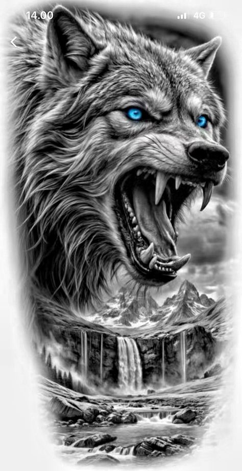 Half Sleeve Tattoos Wolf, Female Lion Tattoo, Wilderness Tattoo, Wolf Sleeve, Half Sleeve Tattoos Sketches, Owl Tattoo Drawings, Fox Tattoo Design, Wolf Tattoos Men, Animal Sleeve Tattoo