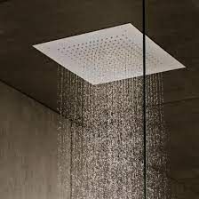 Hansgrohe Raindance E 400 Air 1jet overhead shower without EcoSmart - 26252000 | REUTER Hansgrohe Bathroom, Shower Installation, Modern Luxe, Shower Holder, Bathroom Shop, Ceiling Installation, Bathroom Taps, Recessed Ceiling, Large Shower