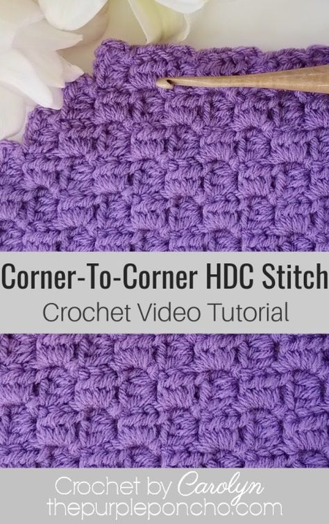 Corner To Corner Half Double Crochet, Granny Stitch Poncho Pattern Free, Corner 2 Corner Crochet Pattern Free, C2c Granny Square Free Pattern, Corner 2 Corner, Crochet Granny Square Beginner, Crochet Corner To Corner, C2c Afghan, Crochet C2c Pattern