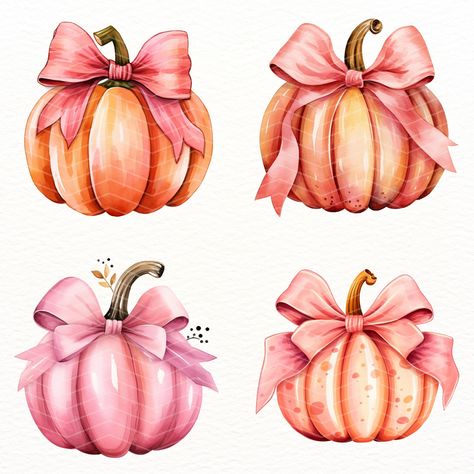 Pumpkin With Bow, Free Fall Clipart, Pumpkin Picture, Fall Coquette, Cute Pumpkins, Iphone Wallpaper Preppy, Ceramic Cafe, Pumpkin Wallpaper