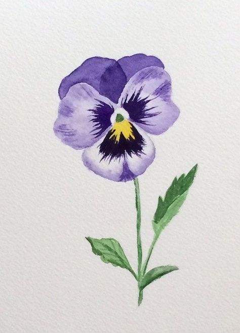 ORIGINAL Watercolor Pansy Original Pansy Art by ColorOfChlorophyll Pansy Art, Pansies Art, Pansy Tattoo, Violet Tattoo, Bookmark Ideas, 얼굴 드로잉, Pansy Flower, Watercolour Inspiration, Pansies Flowers