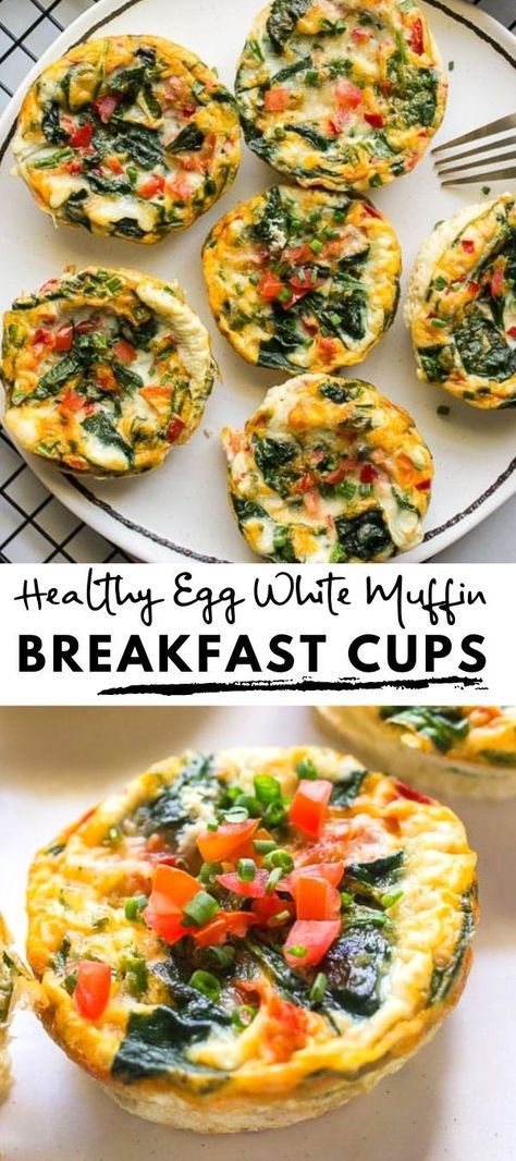 Egg Cups Breakfast Healthy Low Carb, Veggie Egg Cups Breakfast, Egg White Muffins Healthy, Egg White Breakfast Cups, Egg White Frittata Muffins, Healthy Breakfast Bites, Veggie Egg White Bites, Healthy Egg Cups Breakfast, Egg Bites Low Calorie