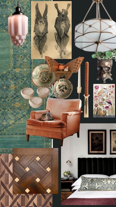 Boho Chic Mood Board, Eclectic Mood Board, Boho Bedroom Mood Board, Bohemian Mood Board, Dark Mood Board, Contemporary Bohemian, Bedroom Redo, Bohemian Aesthetic, Boho Eclectic