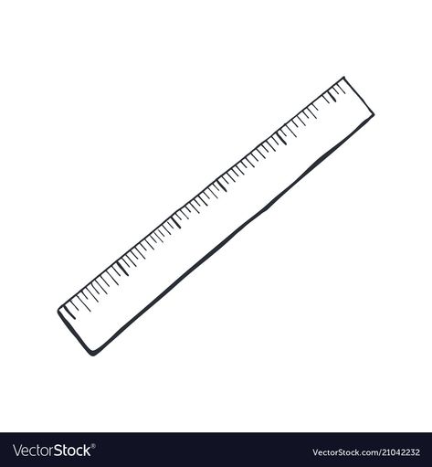 Ruler sketch isolated Royalty Free Vector Image Ruler Illustration, Ruler Drawing, Drawing Face, Hand Lettering Fonts, Diy Signs, Lettering Fonts, Face Drawing, Transparent Png, Free Vector Images