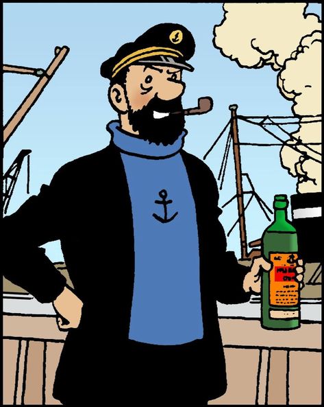 Tin Tin Cartoon, Captain Haddock, Herge Tintin, Tin Tin, Bd Comics, Comic Book Characters, Caricatures, New Adventures, Cartoon Network