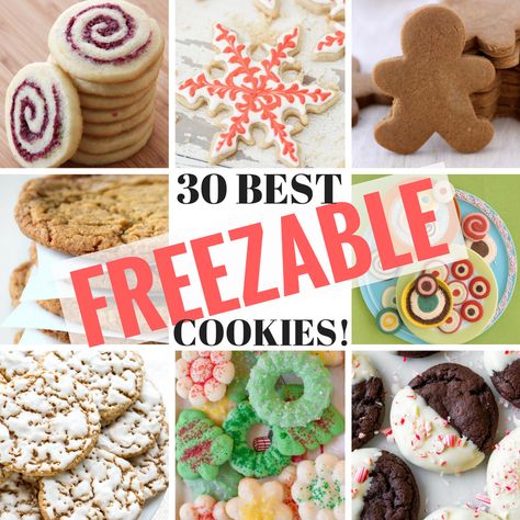 30 BEST Freezable Cookies | The View from Great Island Freezable Cookies, Christmas Cookie Dough, Different Cookies, Freezer Cookies, Christmas Cookies Recipes, Easy Holiday Cookies, Best Christmas Cookie Recipe, Frozen Christmas, Christmas Baking Recipes