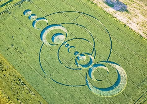 Crop Circles Sacred Geometry, Circle Tattoo, Sacred Circle, Crop Circle, Architecture Tattoo, Aliens And Ufos, Crop Circles, Ancient Mysteries, Geometric Circle