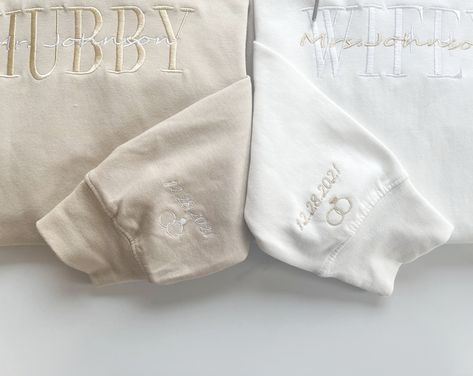 BRIDE Embroidered Comfort Colors Sweatshirt Varsity Crewneck - Etsy UK Bridal Shirts, Comfort Colors Sweatshirt, Couple Matching, Custom Sweatshirts, Embroidered Clothes, Embroidered Hoodie, Custom Hoodies, Personalized Embroidered, 3d T Shirts