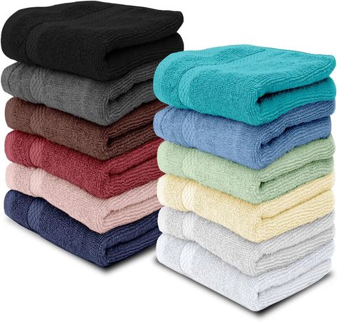 HOTEL COLLECTION - 12-Piece Washcloths are generously Sized at 13x13 inches. Each towel is 100% combed cotton - soft, durable, quick-dry, and wonderfully absorbent. It is more absorbent than any Turkish Cotton Face Towel.
BLISSFUL LUXURY FEEL - At the end of a long day, or at the start of a new one, you deserve a little luxury. Transform your home into a sanctuary and your bathroom into a mini spa with the help of White Classic deliciously soft, comfy elegant towels. Bedroom Interior Design Luxury, Wash Clothes, Wash Cloths, Large Baths, Small Towel, Small Bath, Hotel Bathroom, Face Cloth, Luxury Towels