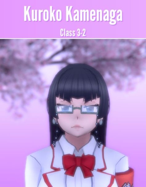 Yandere Simulator Kuroko Kamenaga, All Yandere Simulator Characters, Yandere Simulator Student Council, Mai Waifu, Yandere Simulator Characters, Student Info, Student Room, Sims Games, Student Council