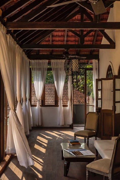 The Postcard Moira is a 214-year-old restored ancestral home, which promises modernity and an unmistakable Goan spirit in equal measure. Image Credits – The Postcard Moira Goan Houses, Getaways For Couples, Indian Interior Design, Indian Interiors, Secret Escapes, Couple Getaway, Indian Architecture, Diy Art Painting, Bedroom Inspo