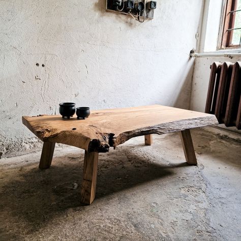 Thick Wood Coffee Table, Wood Slab Coffee Table, Raw Wood Coffee Table, Japanese Coffee Table, Wood Coffe Table, Coffee Table Industrial, Raw Wood Furniture, Natural Wood Coffee Table, Wabi Sabi Coffee Table