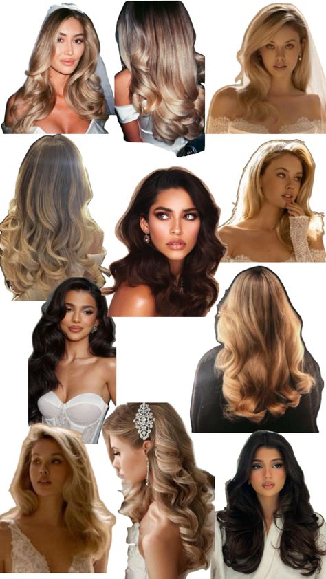 Townhall Wedding, Blowout Curls, Big Bouncy Curls, Bridal Hair Down, Engagement Hairstyles, Guest Hair, Bridal Makeup Natural, Wedding Guest Hairstyles, Blowout Hair